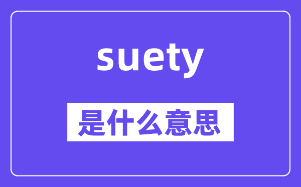 suety是甚么意义,suety怎样读,中文翻译是甚么