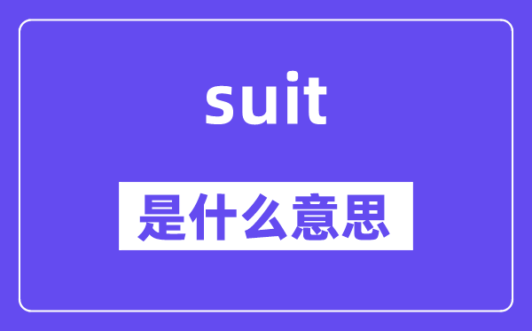 suit是甚么意义,suit怎样读,中文翻译是甚么