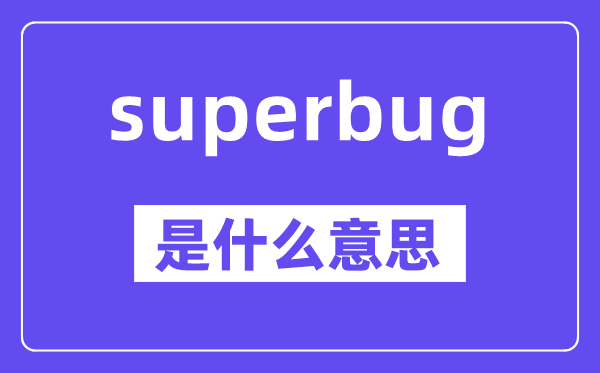 superbug是甚么意义,superbug怎样读,中文翻译是甚么