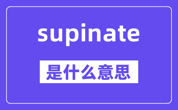 supinate是甚么意义,supinate怎样读,中文翻译是甚么
