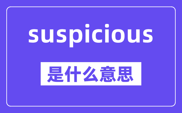 suspicious是甚么意义,中文翻译是甚么