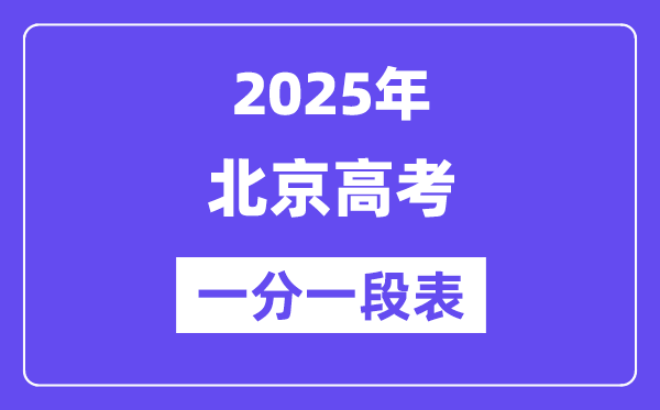 2025北京高考一分一段表,查问位次及排名（完全版）