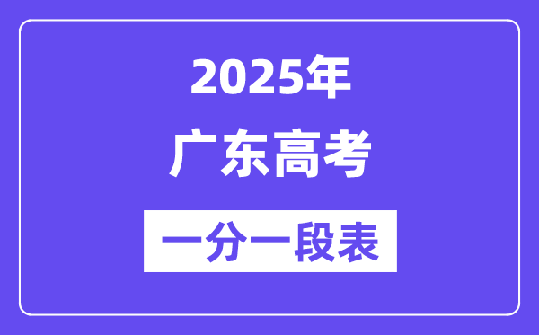 2025广东高考一分一段表,查问位次及排名（完全版）