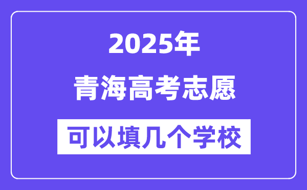2025青海高考自愿能够填几个黉舍?附具体填报流程