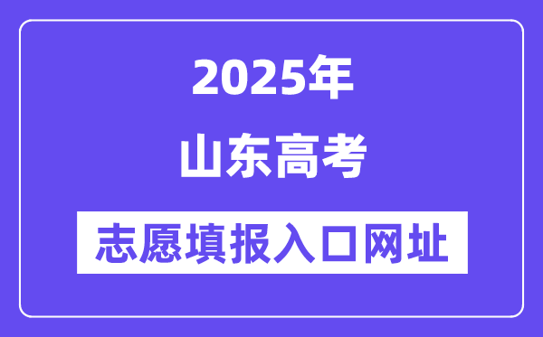 2025年山东高考自愿填报进口官网网址（//www.sdzk.cn/）