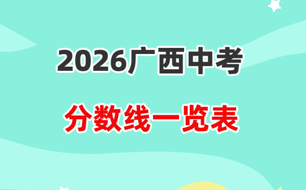 2026广西各地市中考登科分数线汇总表,积年分数线一览