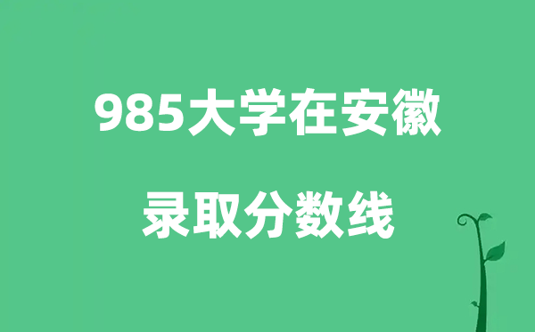 各所985大学在安徽的登科分数线是几多分（2026参考）