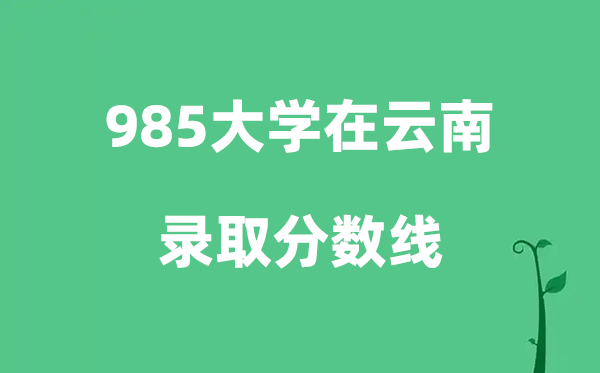各所985大学在云南的登科分数线是几多分（2026参考）